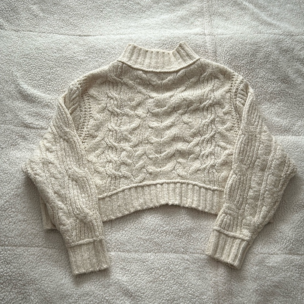 Free People Crop Knit Sweater